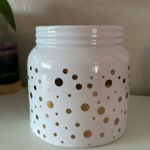 Metallic bronze confetti celebration vase